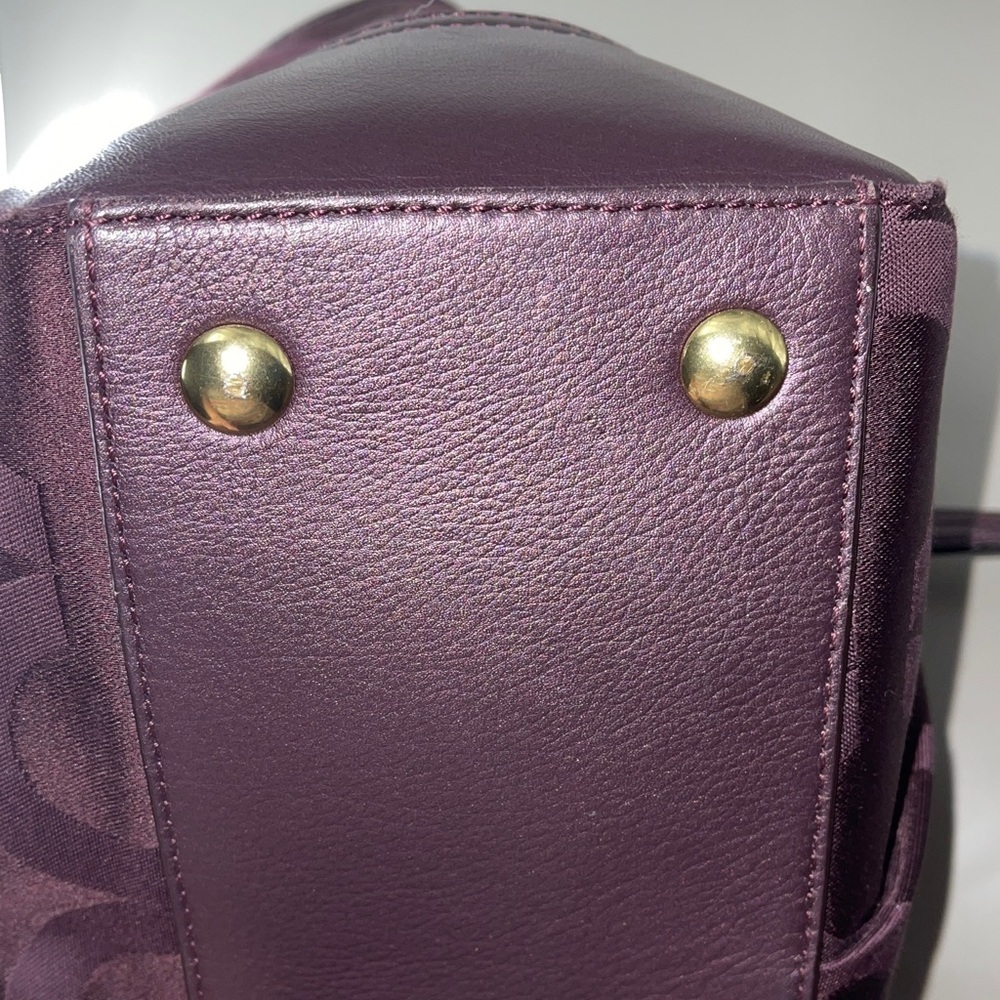 Coach Taylor Op Art Alexis Eggplant Purple Women's Bag G1369-F25501 Coach Classy - Picture 7 of 10